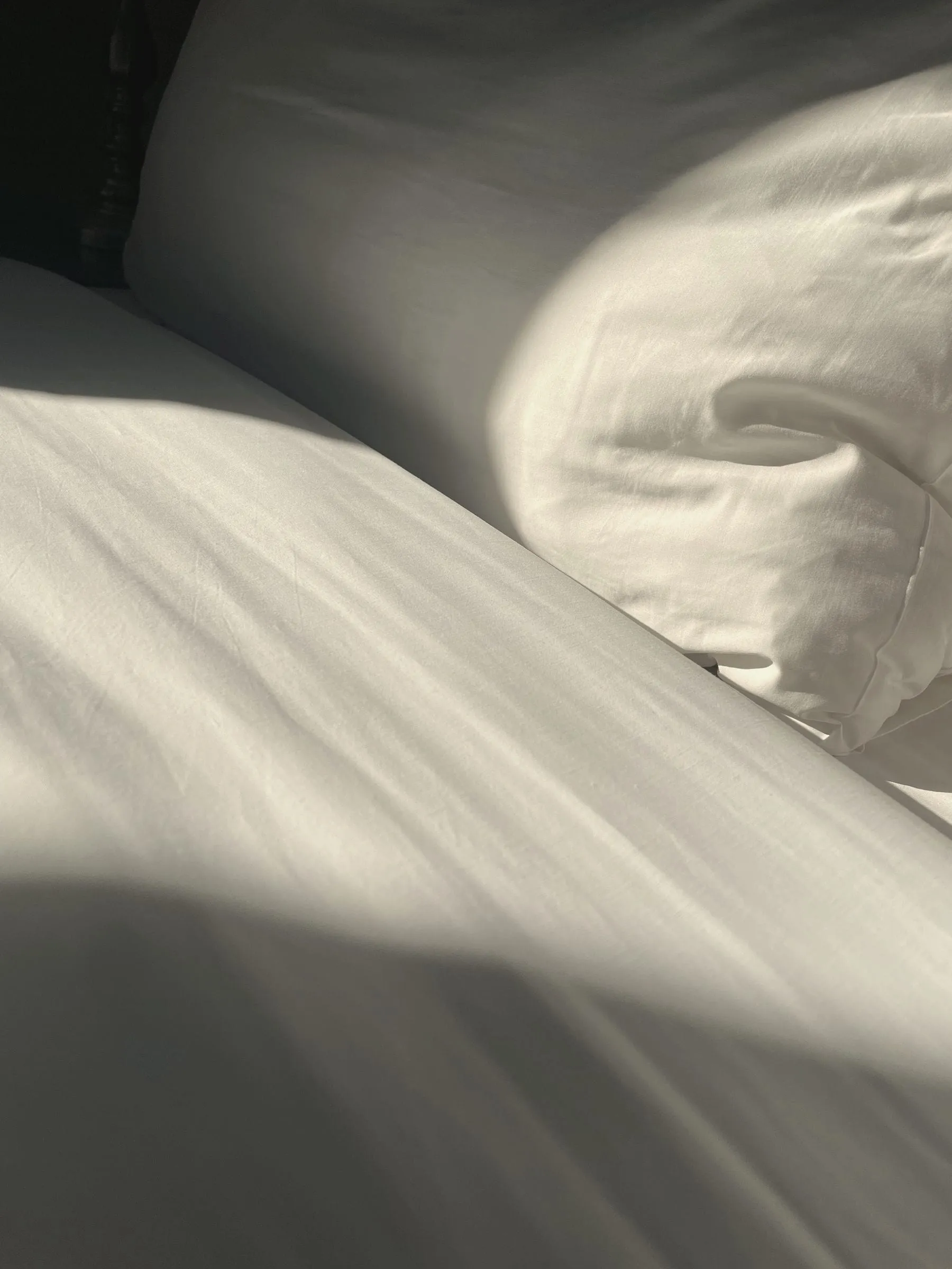 Morning light falling across a silk sheet